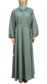 Classic Pleated Sleeve Abaya